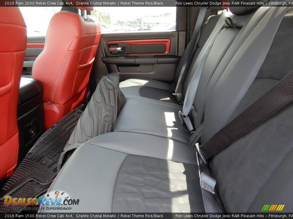 2016 Ram 1500 Rebel Crew Cab 4x4 Granite Crystal Metallic / Rebel Theme Red/Black Photo #11