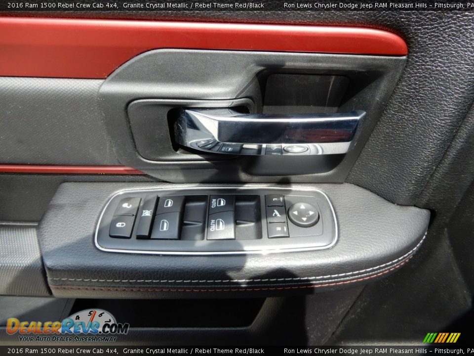2016 Ram 1500 Rebel Crew Cab 4x4 Granite Crystal Metallic / Rebel Theme Red/Black Photo #14