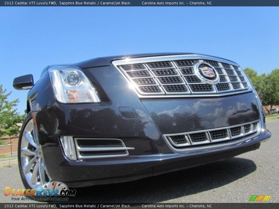 2013 Cadillac XTS Luxury FWD Sapphire Blue Metallic / Caramel/Jet Black Photo #1