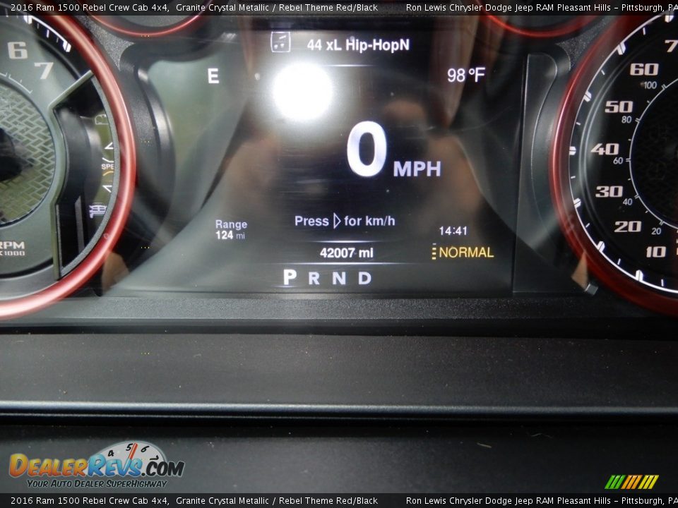 2016 Ram 1500 Rebel Crew Cab 4x4 Granite Crystal Metallic / Rebel Theme Red/Black Photo #20