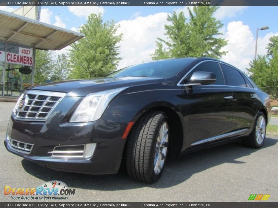 2013 Cadillac XTS Luxury FWD Sapphire Blue Metallic / Caramel/Jet Black Photo #6