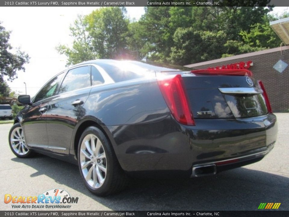 2013 Cadillac XTS Luxury FWD Sapphire Blue Metallic / Caramel/Jet Black Photo #8