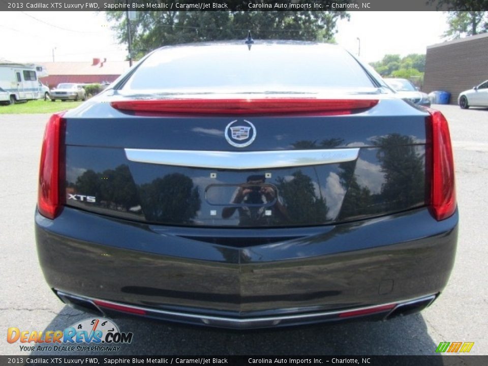 2013 Cadillac XTS Luxury FWD Sapphire Blue Metallic / Caramel/Jet Black Photo #9