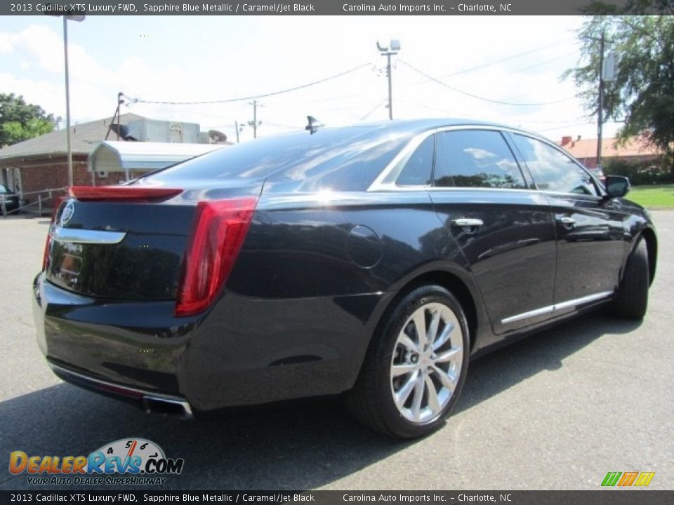2013 Cadillac XTS Luxury FWD Sapphire Blue Metallic / Caramel/Jet Black Photo #10