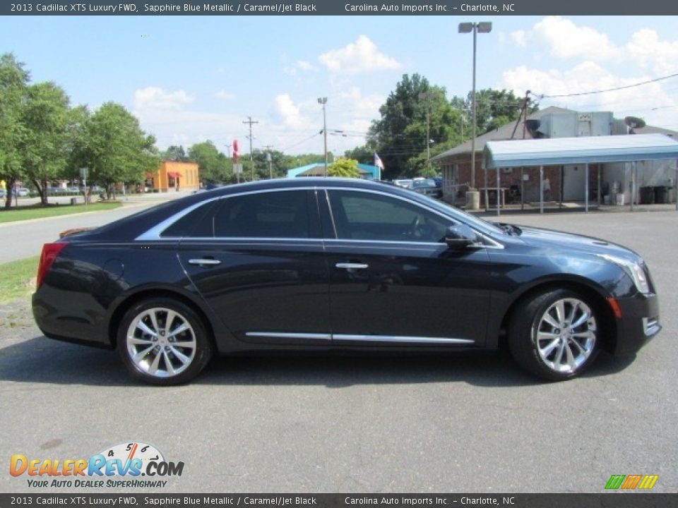 2013 Cadillac XTS Luxury FWD Sapphire Blue Metallic / Caramel/Jet Black Photo #11