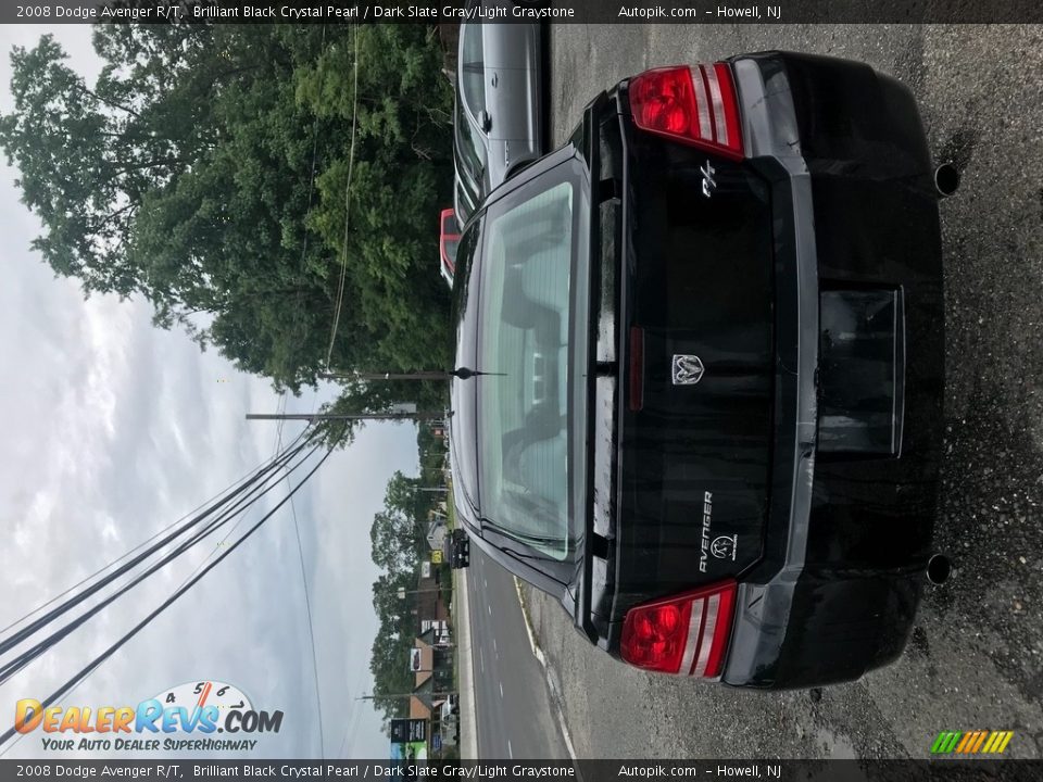 2008 Dodge Avenger R/T Brilliant Black Crystal Pearl / Dark Slate Gray/Light Graystone Photo #4