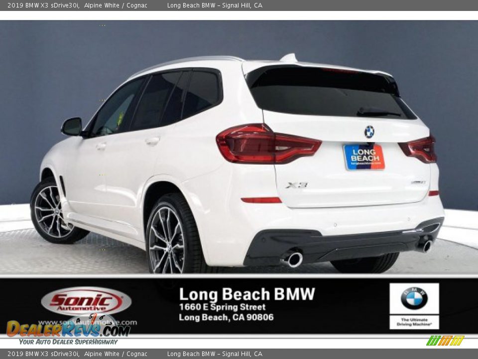 2019 BMW X3 sDrive30i Alpine White / Cognac Photo #2