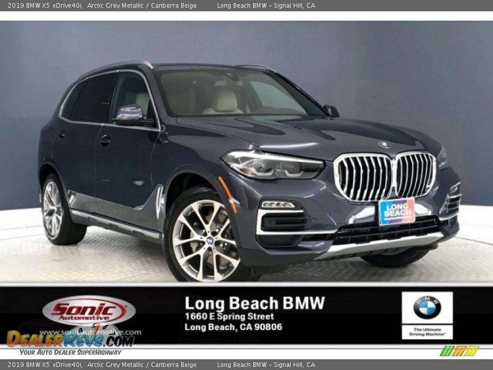 2019 BMW X5 xDrive40i Arctic Grey Metallic / Canberra Beige Photo #1