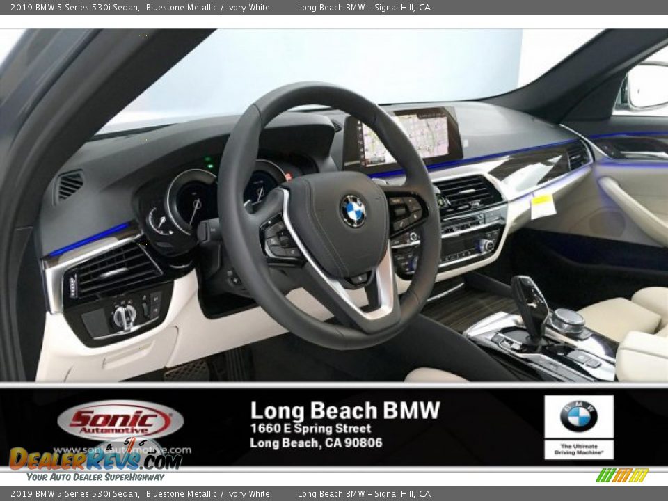 2019 BMW 5 Series 530i Sedan Bluestone Metallic / Ivory White Photo #4