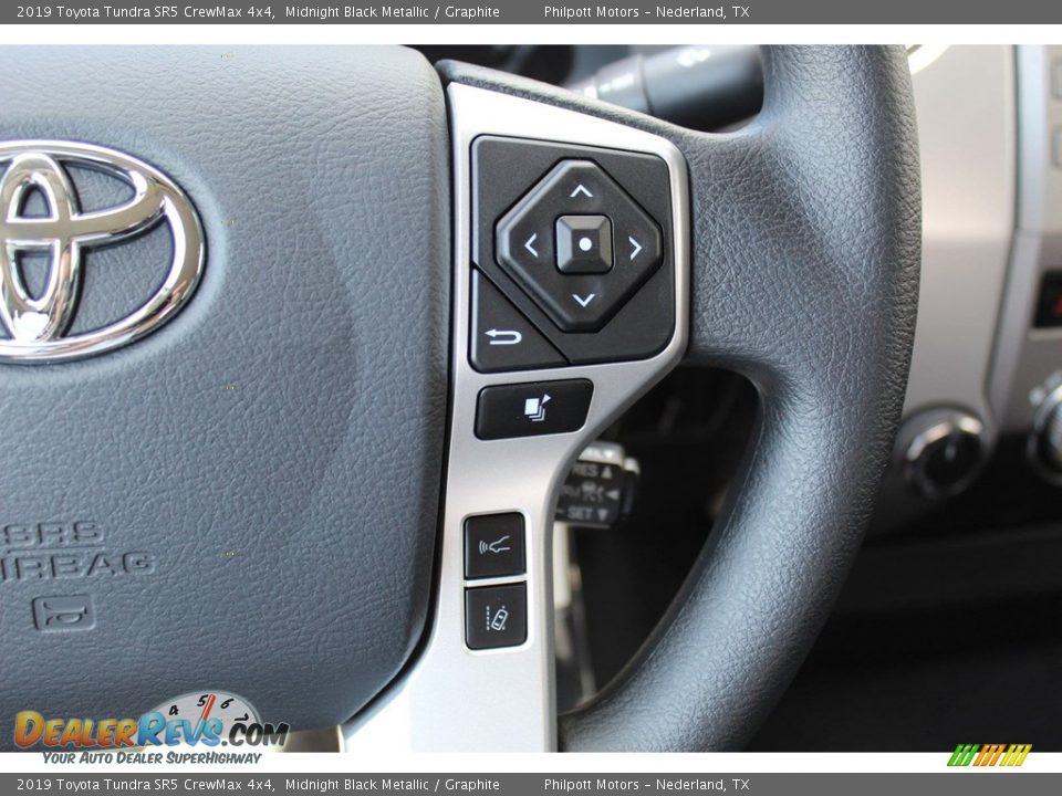 2019 Toyota Tundra SR5 CrewMax 4x4 Midnight Black Metallic / Graphite Photo #12