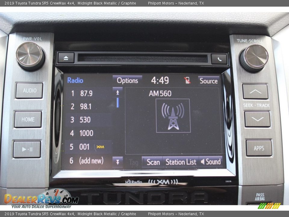 2019 Toyota Tundra SR5 CrewMax 4x4 Midnight Black Metallic / Graphite Photo #15
