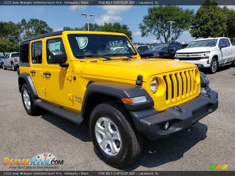 Front 3/4 View of 2020 Jeep Wrangler Unlimited Sport 4x4 Photo #1