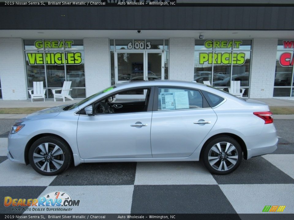 2019 Nissan Sentra SL Brilliant Silver Metallic / Charcoal Photo #1