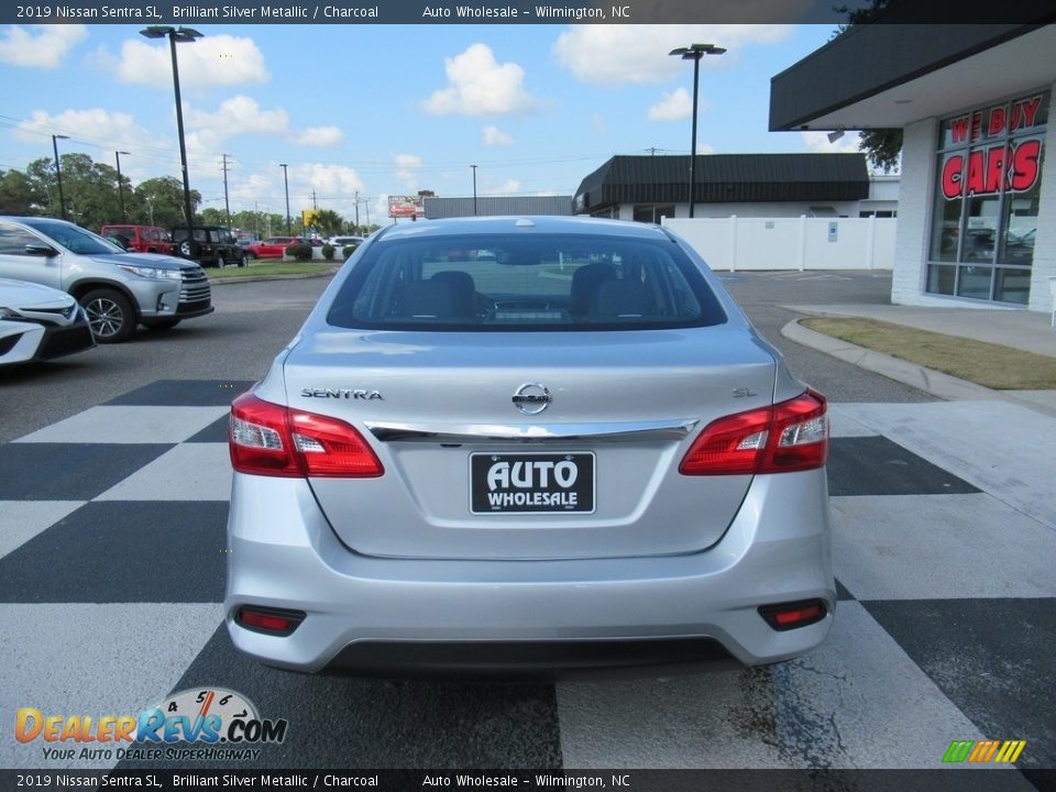 2019 Nissan Sentra SL Brilliant Silver Metallic / Charcoal Photo #4