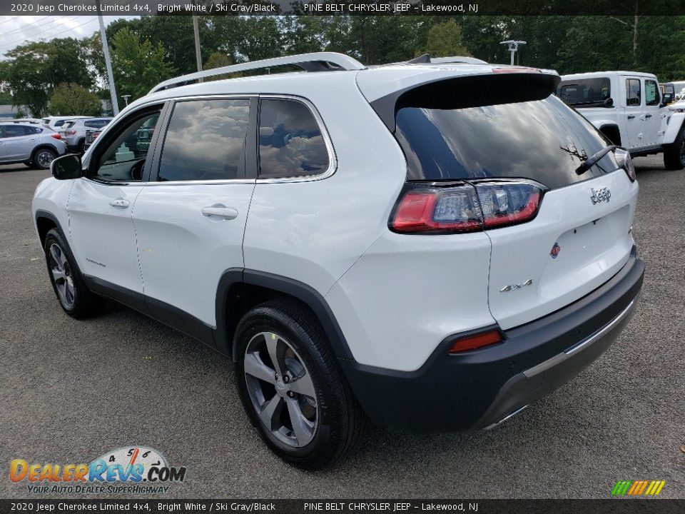 2020 Jeep Cherokee Limited 4x4 Bright White / Ski Gray/Black Photo #4