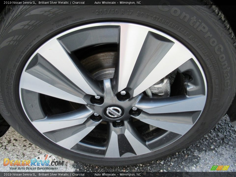 2019 Nissan Sentra SL Brilliant Silver Metallic / Charcoal Photo #7