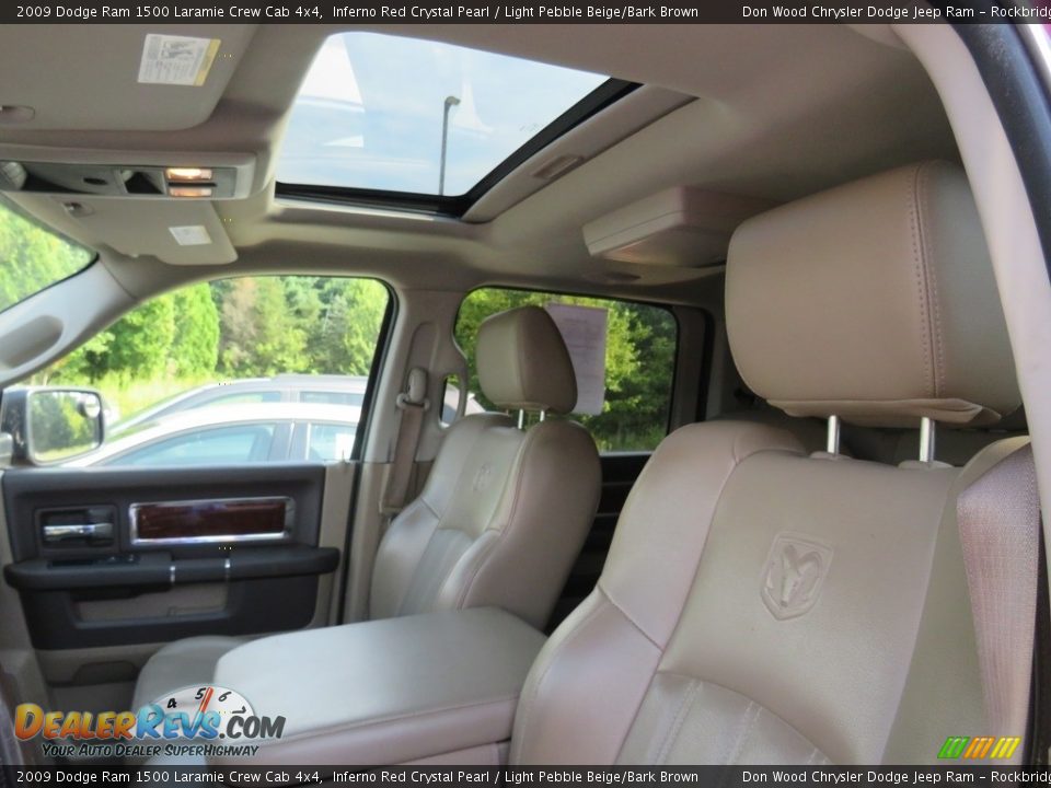 2009 Dodge Ram 1500 Laramie Crew Cab 4x4 Inferno Red Crystal Pearl / Light Pebble Beige/Bark Brown Photo #3
