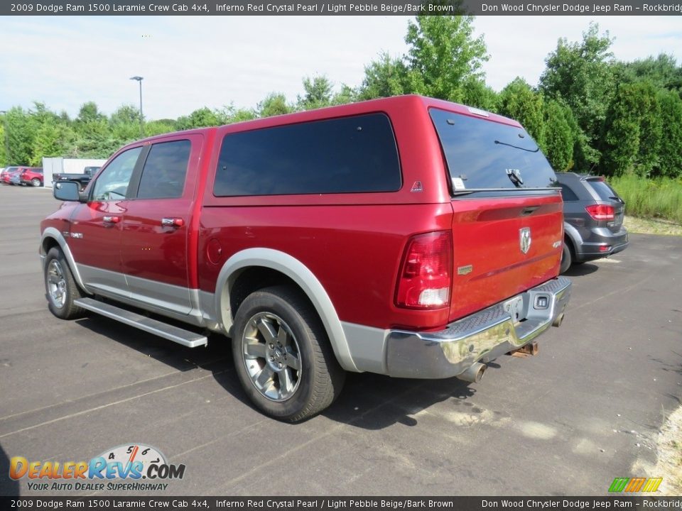 2009 Dodge Ram 1500 Laramie Crew Cab 4x4 Inferno Red Crystal Pearl / Light Pebble Beige/Bark Brown Photo #5