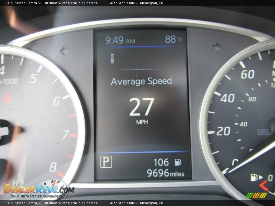 2019 Nissan Sentra SL Brilliant Silver Metallic / Charcoal Photo #16
