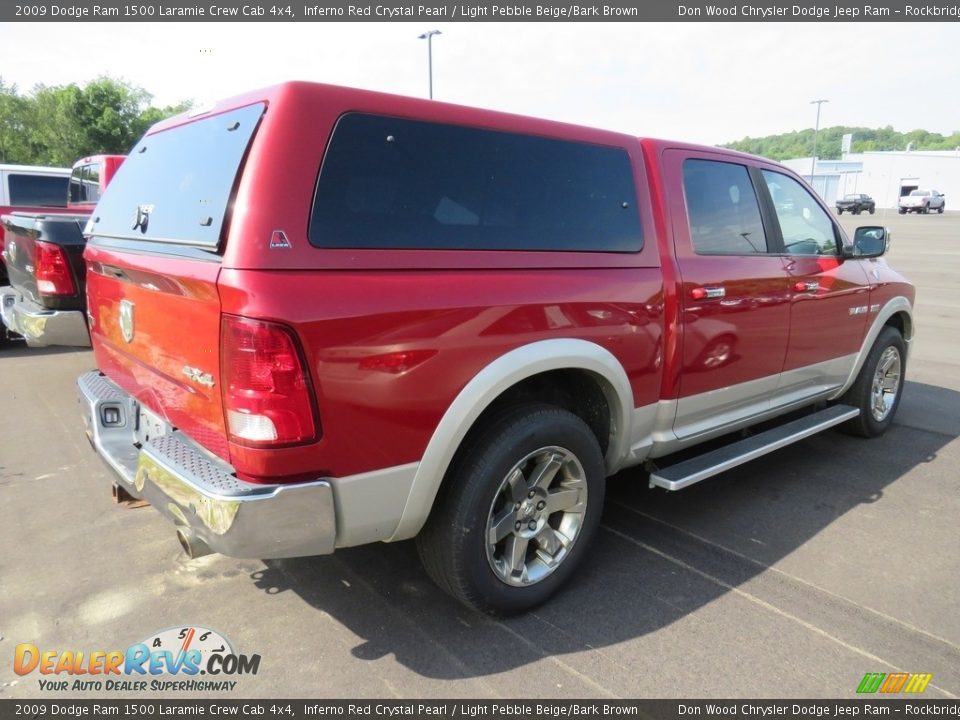2009 Dodge Ram 1500 Laramie Crew Cab 4x4 Inferno Red Crystal Pearl / Light Pebble Beige/Bark Brown Photo #6