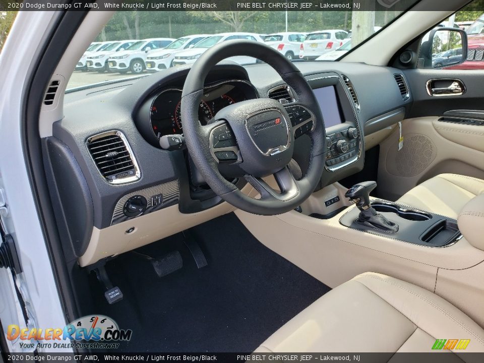 Light Frost Beige/Black Interior - 2020 Dodge Durango GT AWD Photo #7