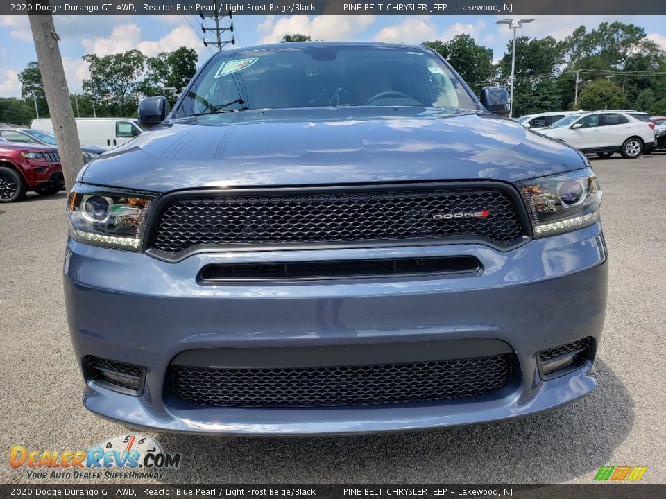 2020 Dodge Durango GT AWD Reactor Blue Pearl / Light Frost Beige/Black Photo #2