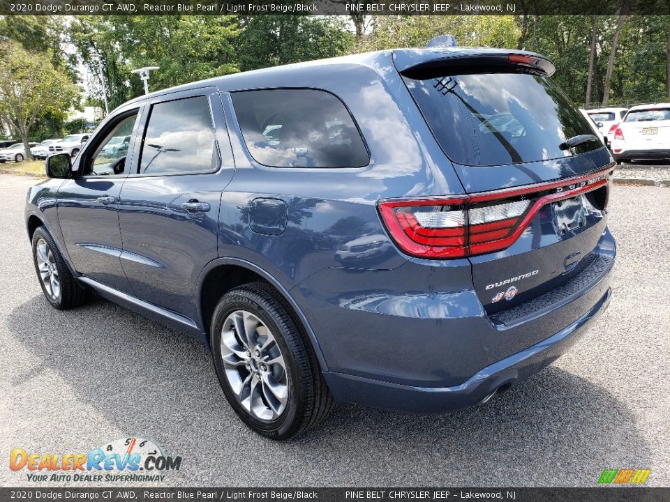 2020 Dodge Durango GT AWD Reactor Blue Pearl / Light Frost Beige/Black Photo #4