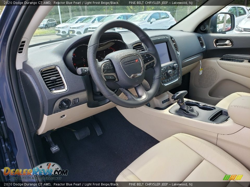 Light Frost Beige/Black Interior - 2020 Dodge Durango GT AWD Photo #7