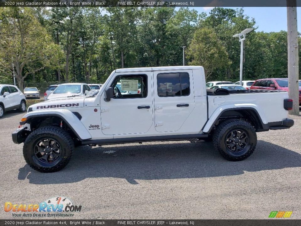 2020 Jeep Gladiator Rubicon 4x4 Bright White / Black Photo #3