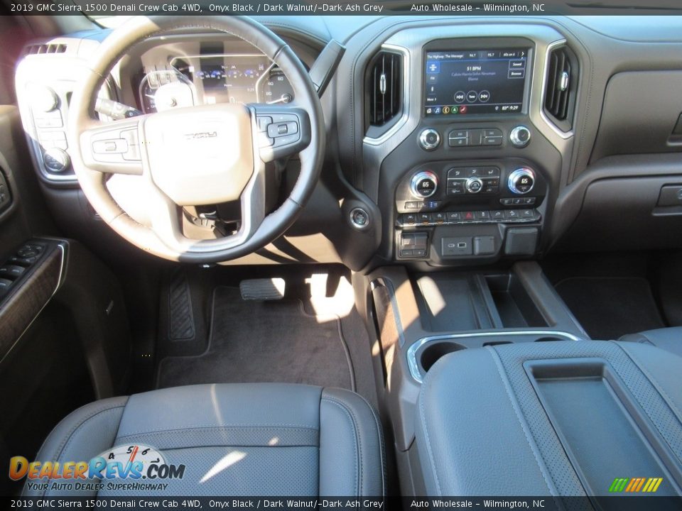 2019 GMC Sierra 1500 Denali Crew Cab 4WD Onyx Black / Dark Walnut/­Dark Ash Grey Photo #14