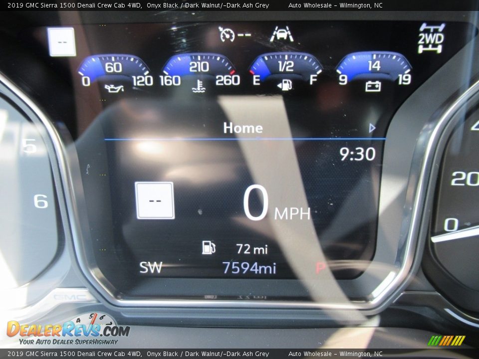 2019 GMC Sierra 1500 Denali Crew Cab 4WD Onyx Black / Dark Walnut/­Dark Ash Grey Photo #15