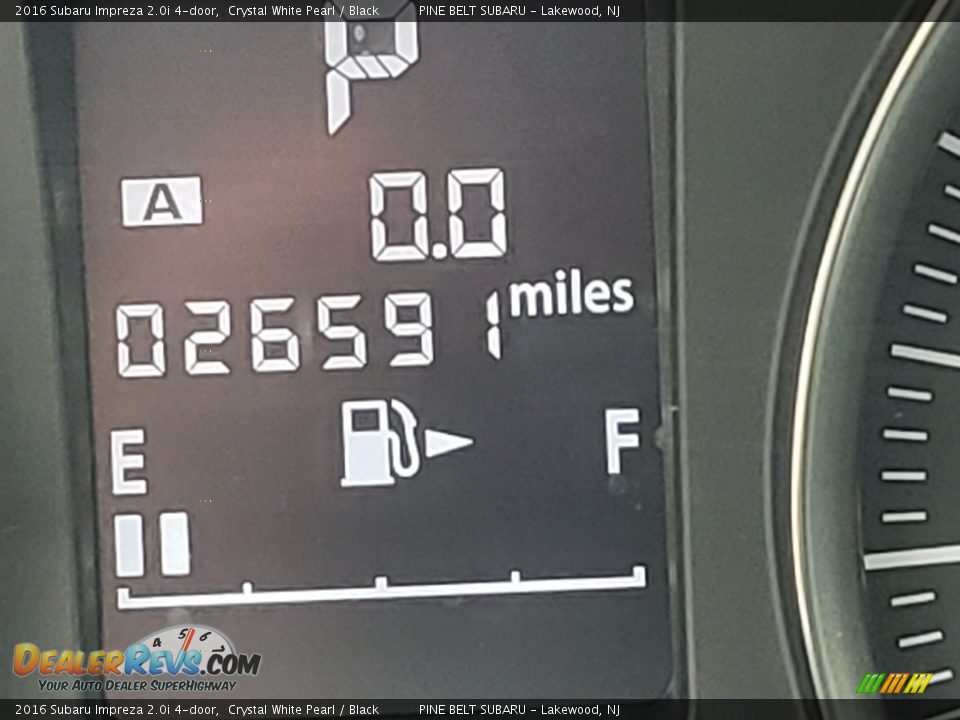 2016 Subaru Impreza 2.0i 4-door Crystal White Pearl / Black Photo #5
