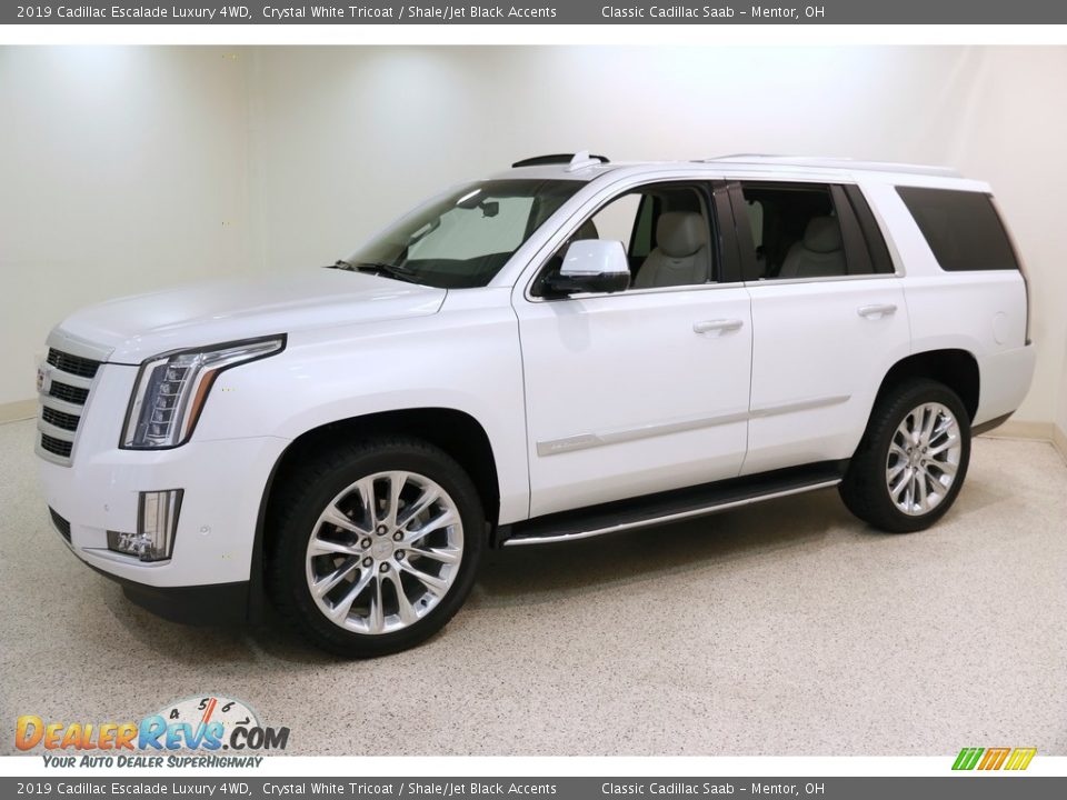 2019 Cadillac Escalade Luxury 4WD Crystal White Tricoat / Shale/Jet Black Accents Photo #3