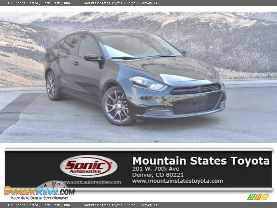 2016 Dodge Dart SE Pitch Black / Black Photo #1