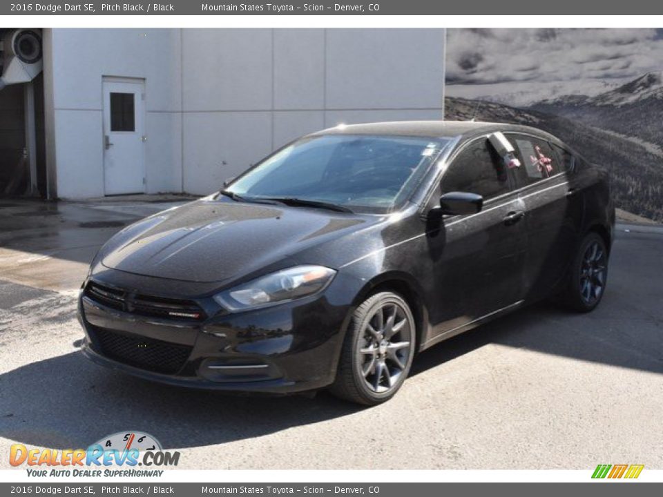 2016 Dodge Dart SE Pitch Black / Black Photo #2