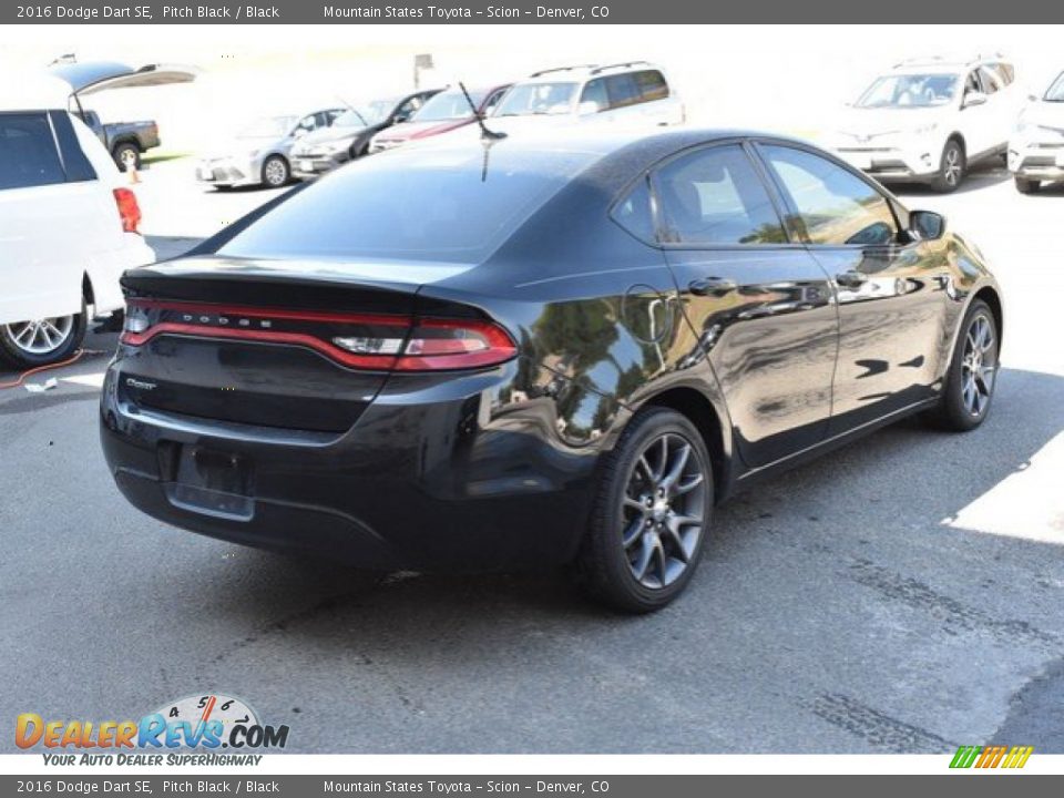 2016 Dodge Dart SE Pitch Black / Black Photo #6