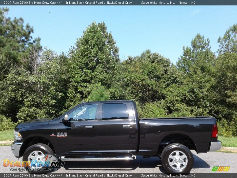 2017 Ram 2500 Big Horn Crew Cab 4x4 Brilliant Black Crystal Pearl / Black/Diesel Gray Photo #1