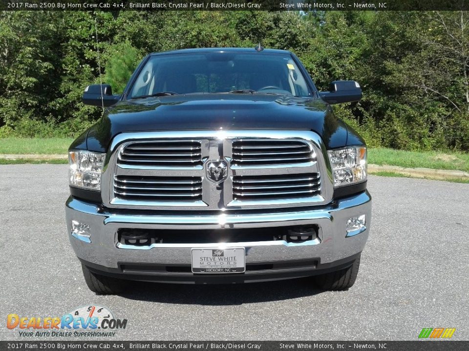 2017 Ram 2500 Big Horn Crew Cab 4x4 Brilliant Black Crystal Pearl / Black/Diesel Gray Photo #3