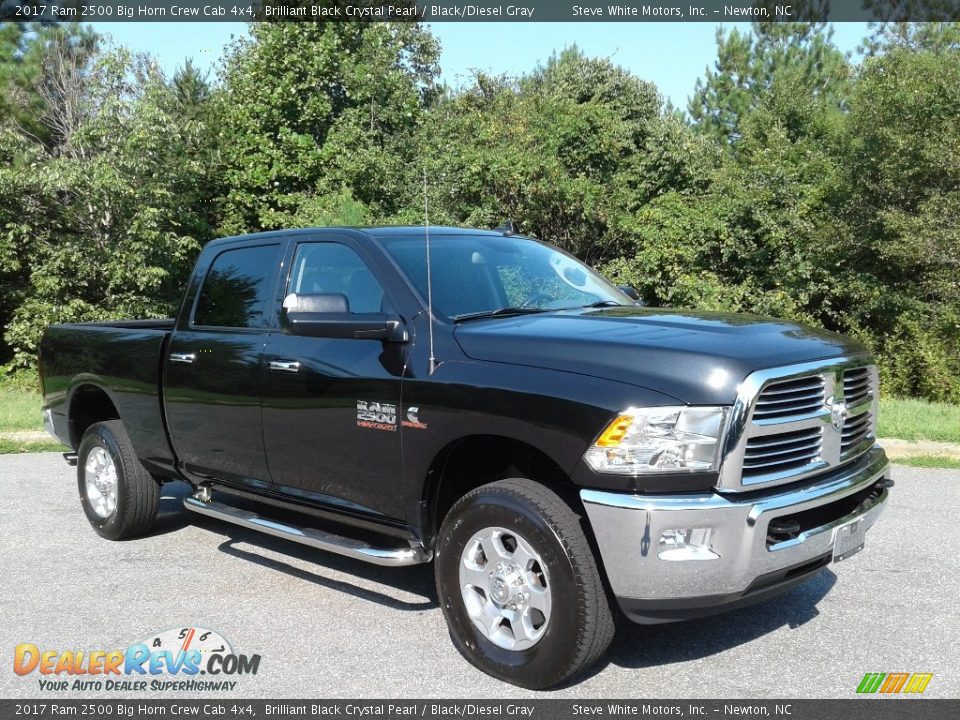 2017 Ram 2500 Big Horn Crew Cab 4x4 Brilliant Black Crystal Pearl / Black/Diesel Gray Photo #4