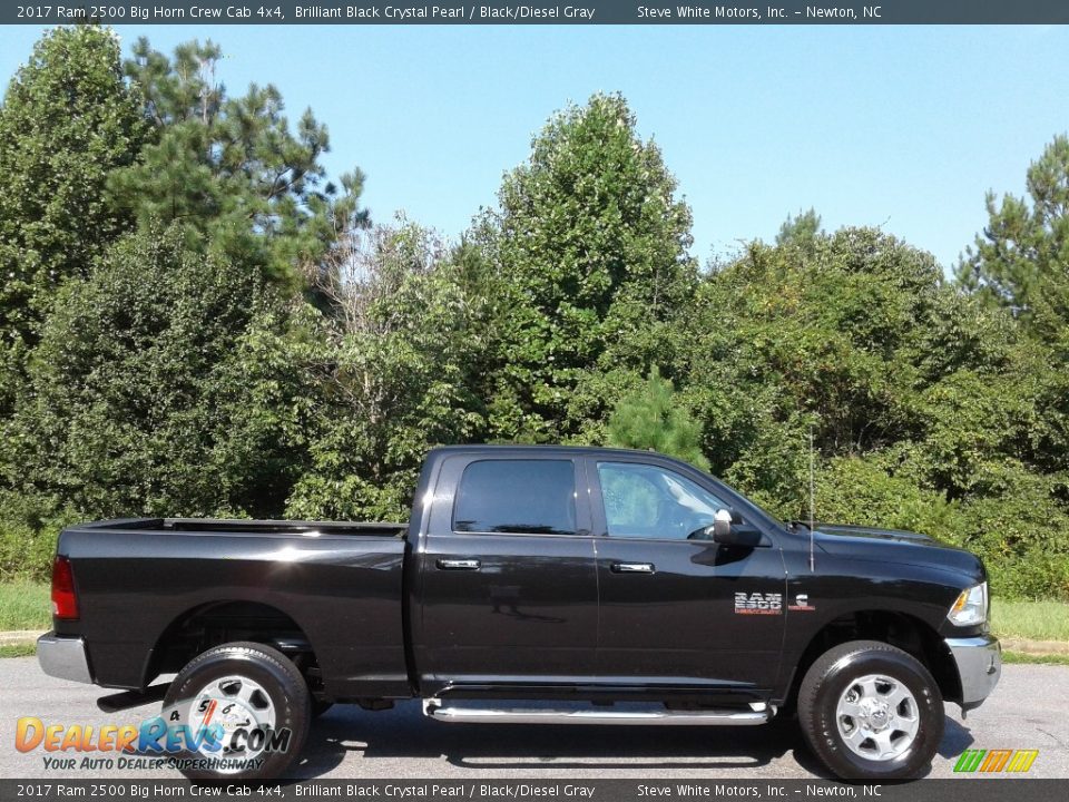 2017 Ram 2500 Big Horn Crew Cab 4x4 Brilliant Black Crystal Pearl / Black/Diesel Gray Photo #5