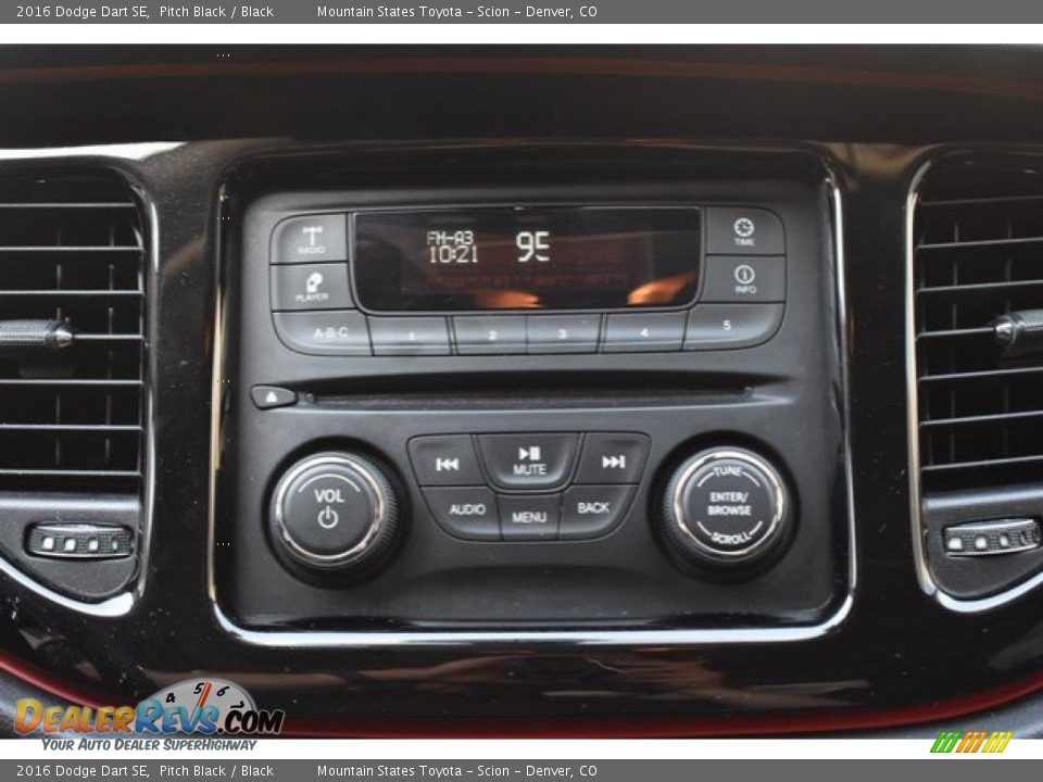 2016 Dodge Dart SE Pitch Black / Black Photo #11