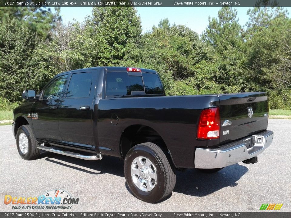 2017 Ram 2500 Big Horn Crew Cab 4x4 Brilliant Black Crystal Pearl / Black/Diesel Gray Photo #8