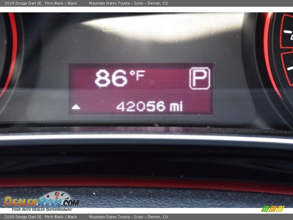 2016 Dodge Dart SE Pitch Black / Black Photo #12