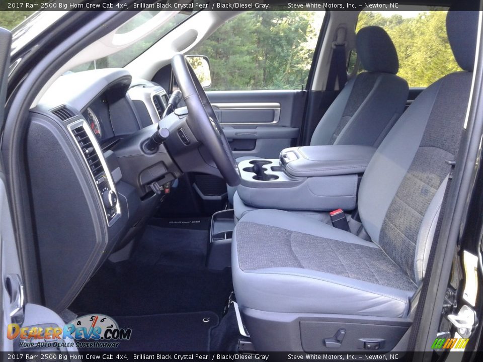 2017 Ram 2500 Big Horn Crew Cab 4x4 Brilliant Black Crystal Pearl / Black/Diesel Gray Photo #10