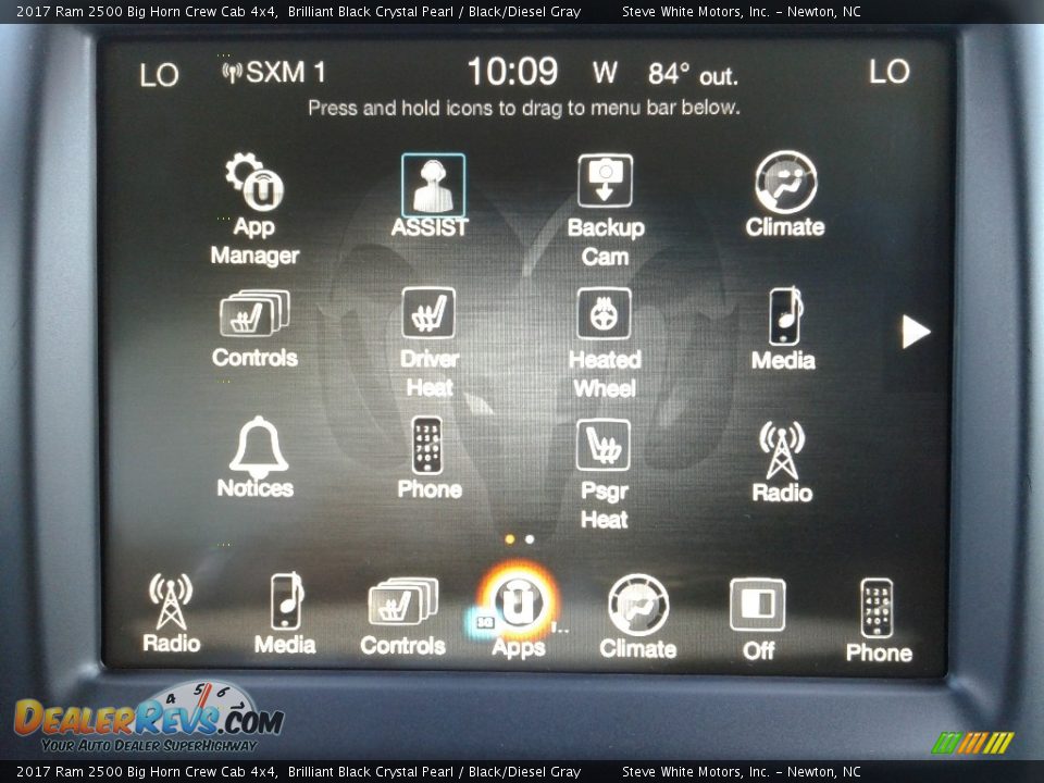 2017 Ram 2500 Big Horn Crew Cab 4x4 Brilliant Black Crystal Pearl / Black/Diesel Gray Photo #26