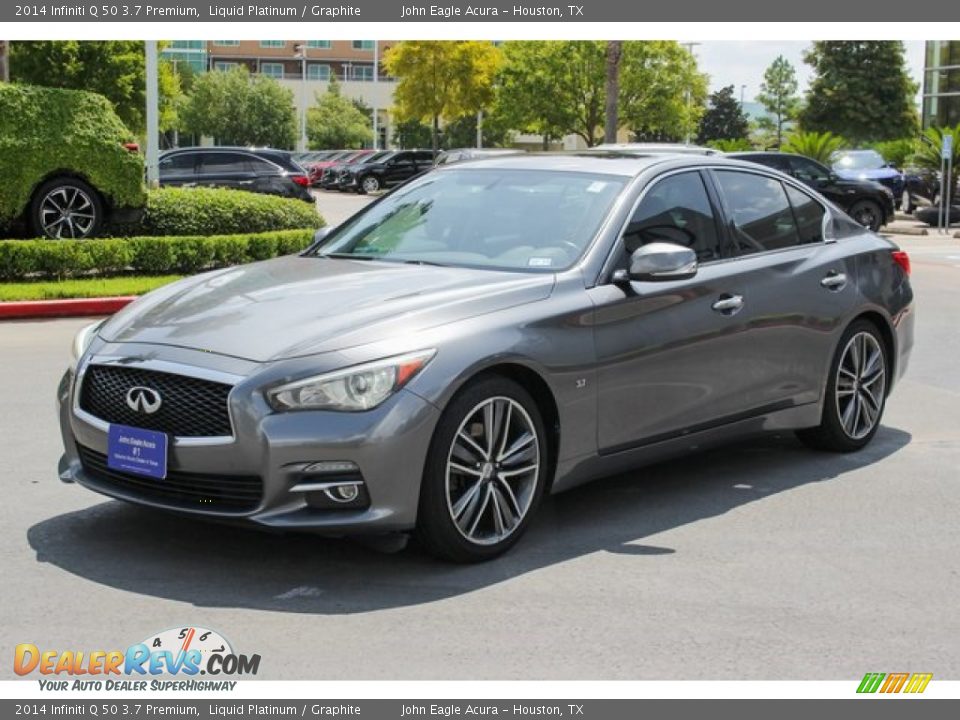 2014 Infiniti Q 50 3.7 Premium Liquid Platinum / Graphite Photo #2