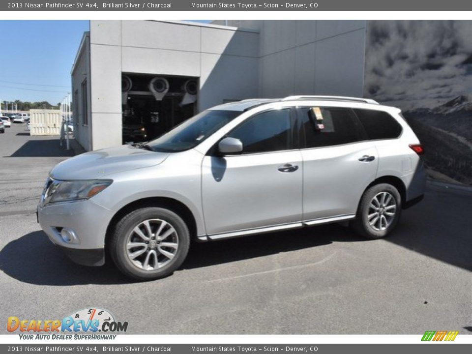 2013 Nissan Pathfinder SV 4x4 Brilliant Silver / Charcoal Photo #3