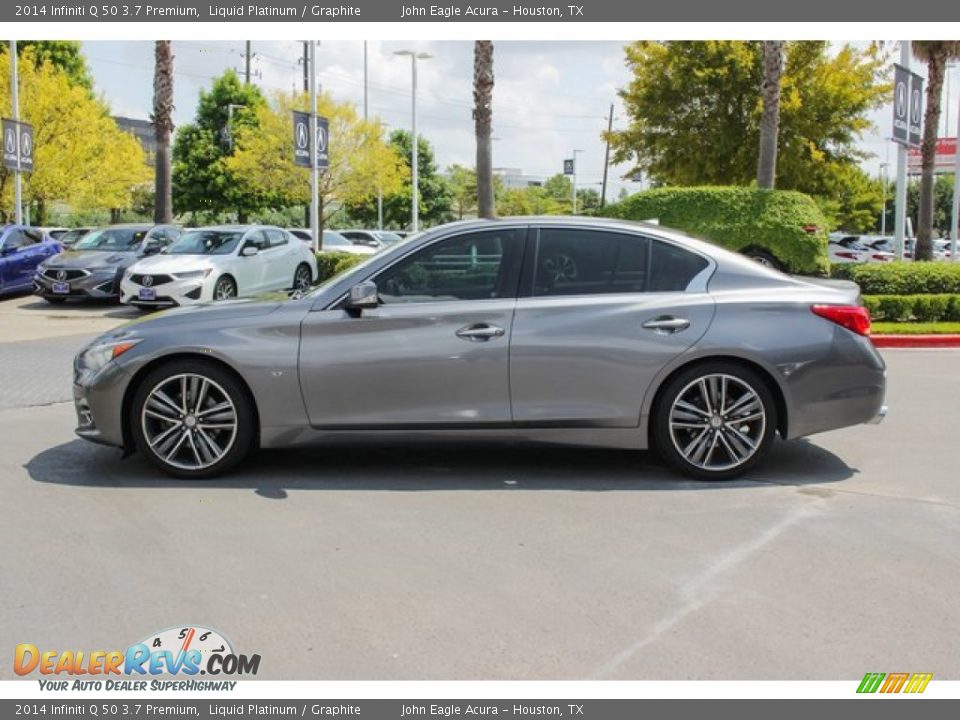 2014 Infiniti Q 50 3.7 Premium Liquid Platinum / Graphite Photo #4