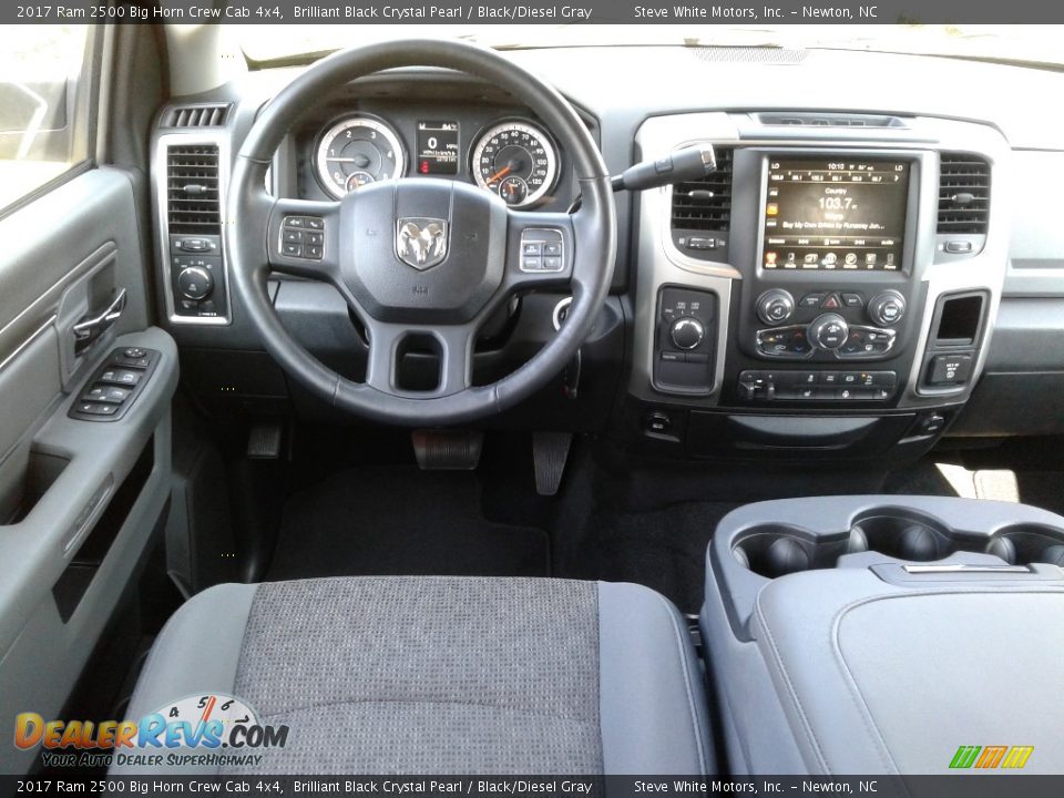 2017 Ram 2500 Big Horn Crew Cab 4x4 Brilliant Black Crystal Pearl / Black/Diesel Gray Photo #32
