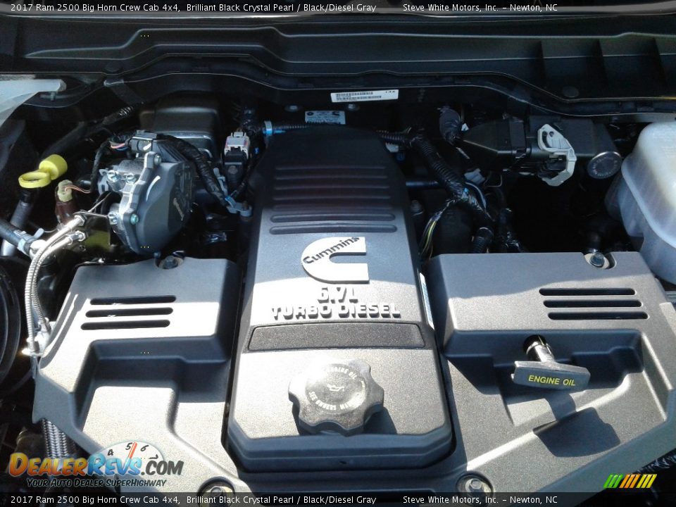 2017 Ram 2500 Big Horn Crew Cab 4x4 Brilliant Black Crystal Pearl / Black/Diesel Gray Photo #35